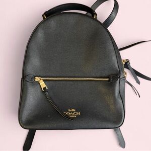 Coach Black Backpack with Gold Details